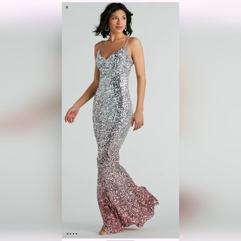 ✨🆕✨ V-Neck Sequin Ombre Long Formal Dress